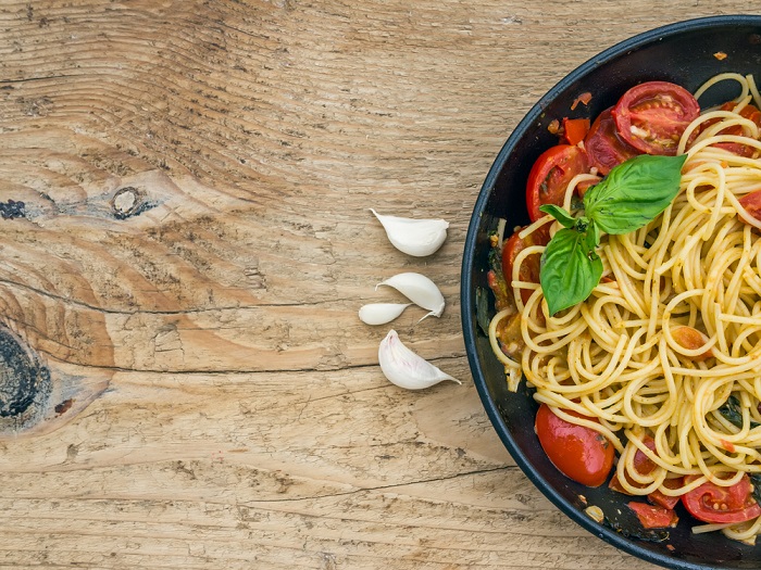 One Pot Pasta auf Teller serviert