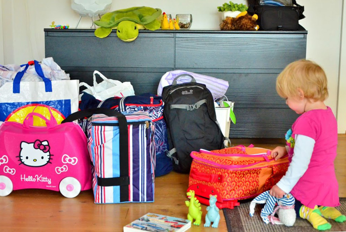 Reisen mit Kindern Packen